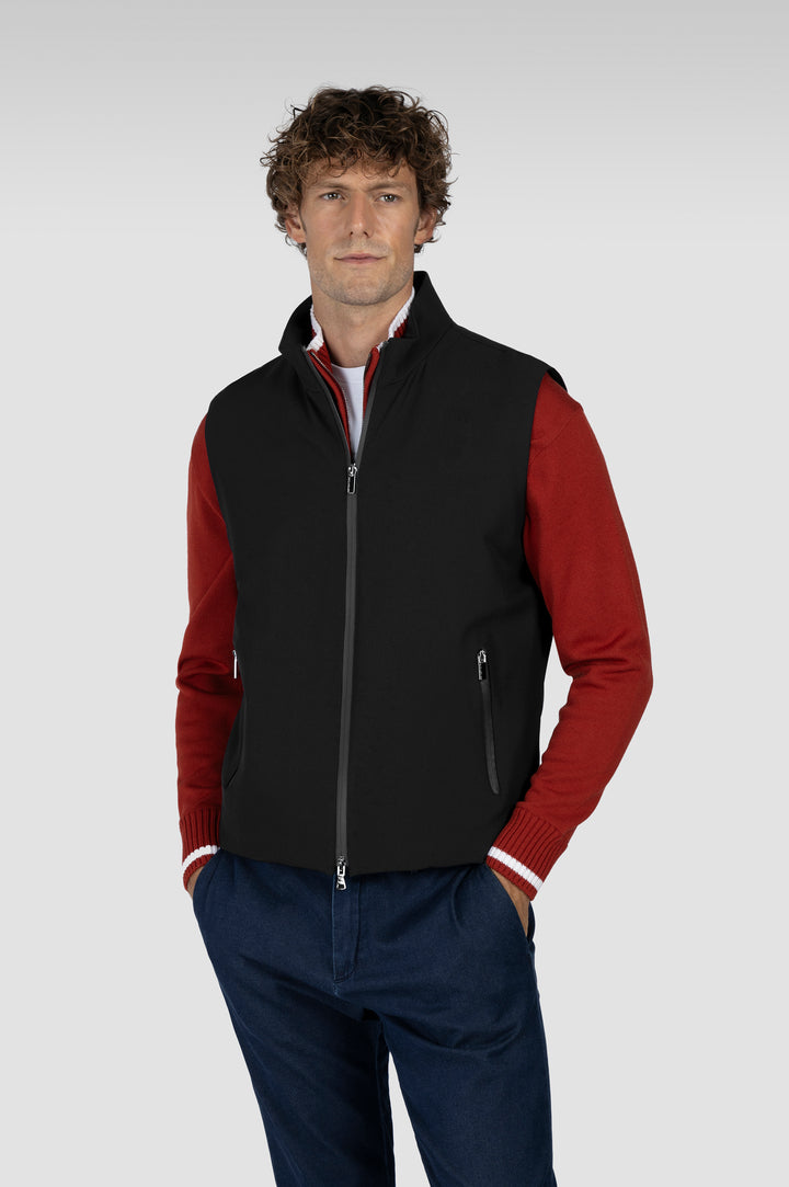 Paul &amp; Shark Dynamic Vest in Technical Fabric | Black