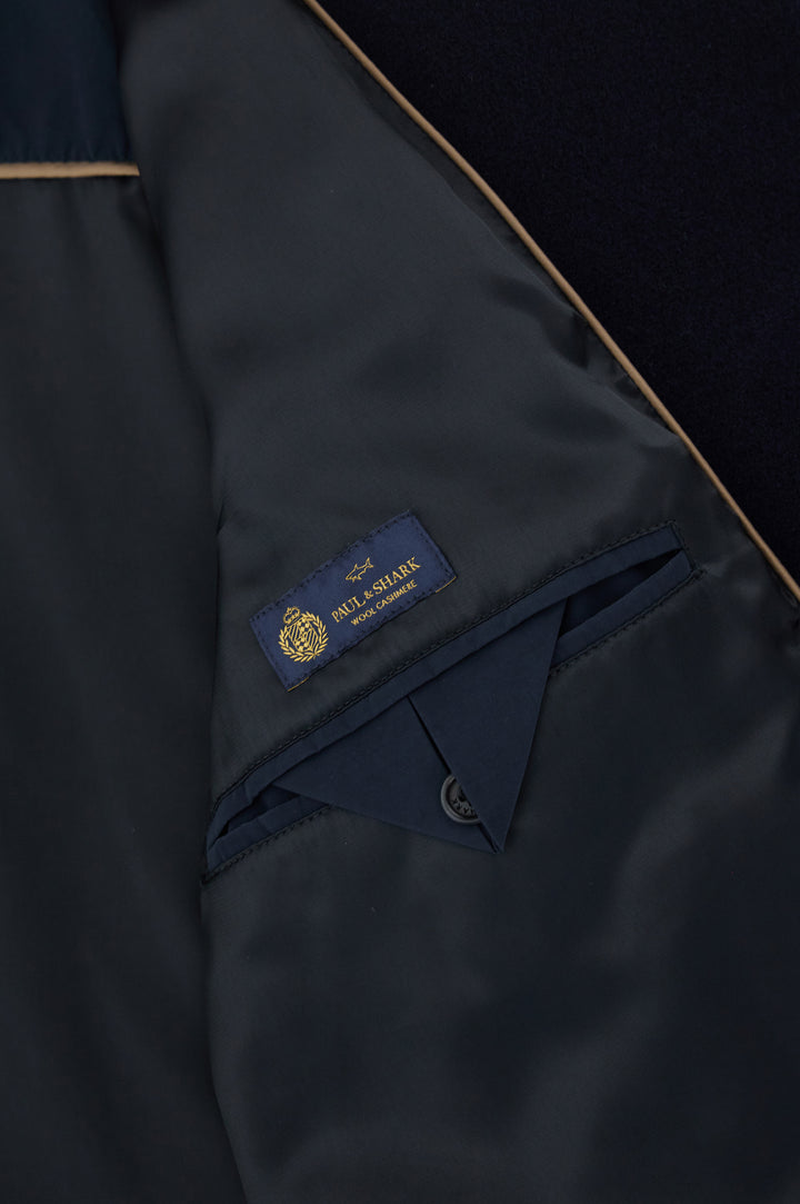 Paul &amp; Shark True Peacoat in Wool and Cashmere | Navy