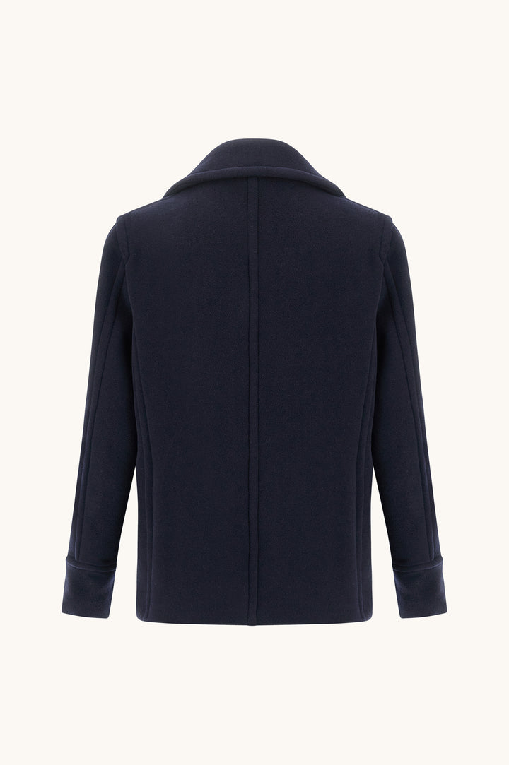Paul &amp; Shark True Peacoat in Wool and Cashmere | Navy