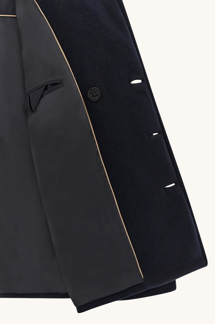 Paul &amp; Shark True Peacoat in Wool and Cashmere | Navy