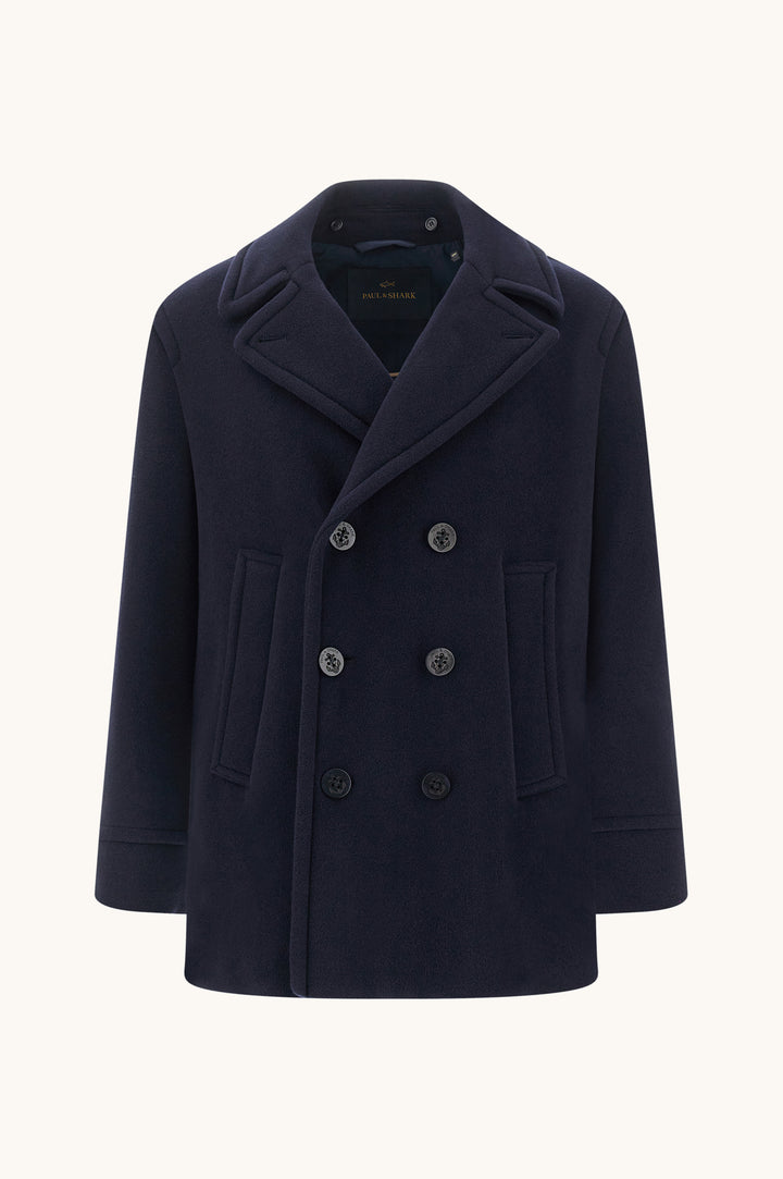 Paul &amp; Shark True Peacoat in Wool and Cashmere | Navy