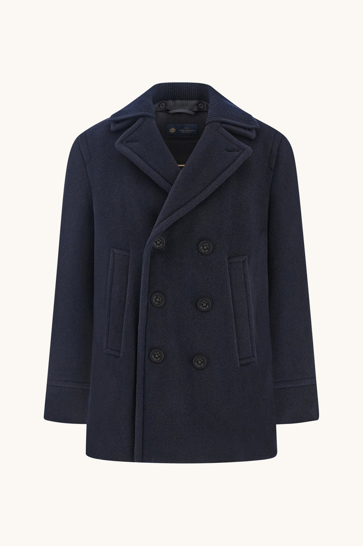 Paul &amp; Shark True Peacoat in Wool and Cashmere | Navy
