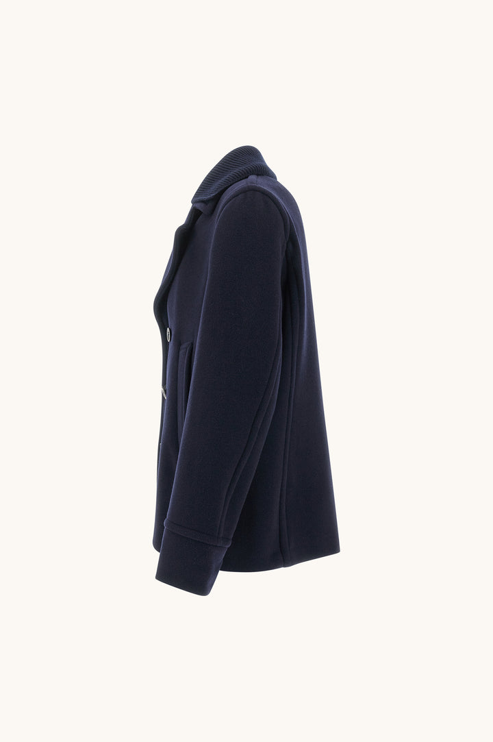 Paul &amp; Shark True Peacoat in Wool and Cashmere | Navy