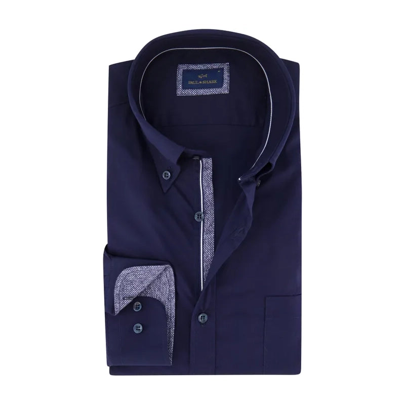 Paul & Shark Cotton Poplin Shirt | Navy