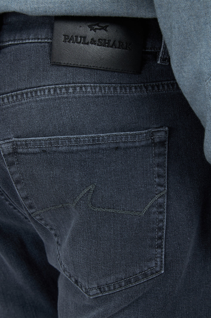 Paul & Shark Black Rivet Organic Stretch Denim | Grey
