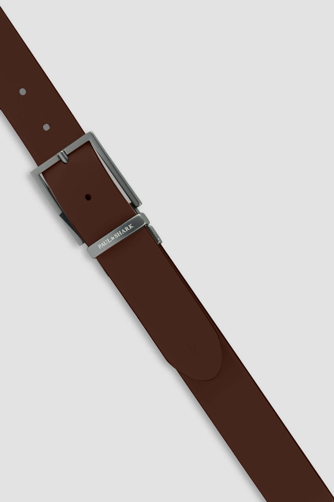 Paul &amp; Shark Smooth Grained Leather Reversible Belt | Black/Brown