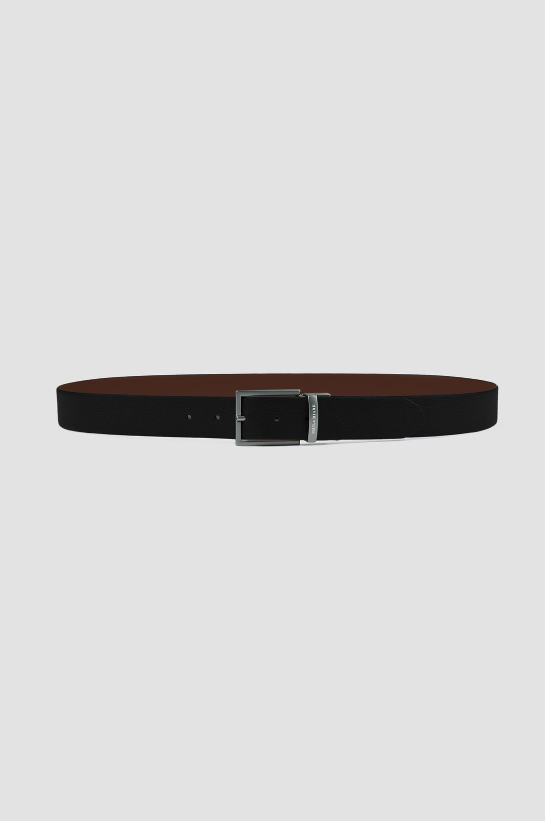 Paul &amp; Shark Smooth Grained Leather Reversible Belt | Black/Brown