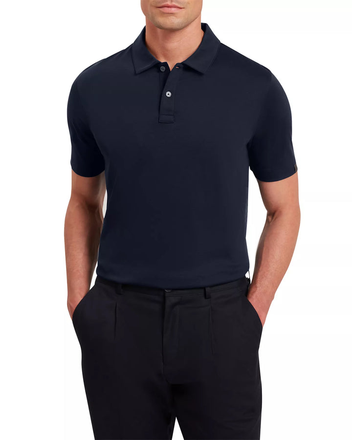 Polo à manches courtes en coton Soft Touch Ted Baker Connall | Bleu marine