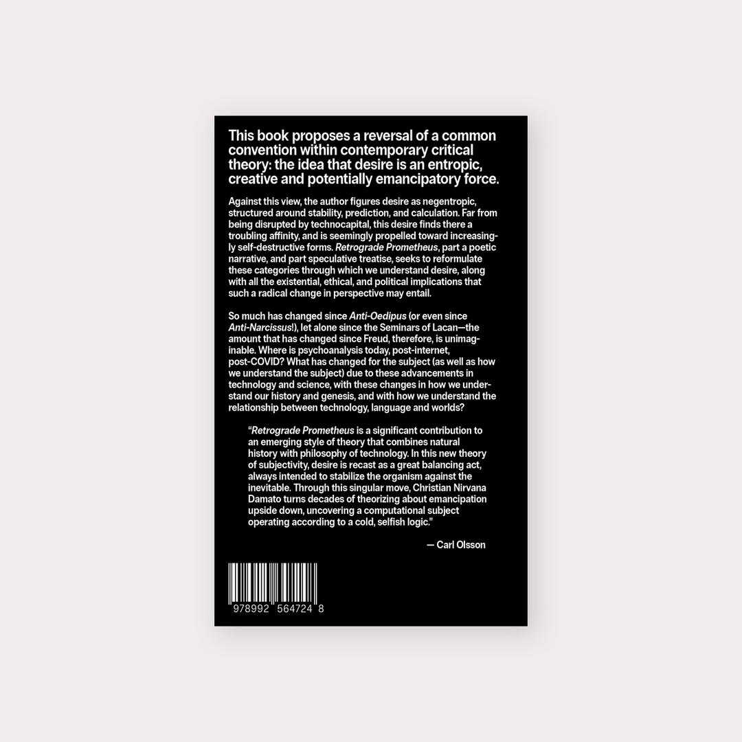 Retrograde Prometheus — back cover