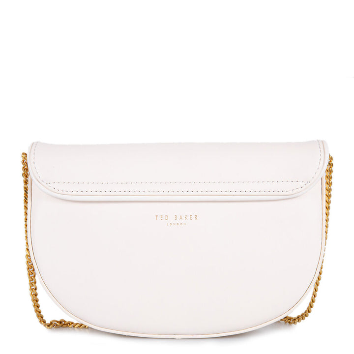 Ted Baker Leather Statement Hardware Clutch Bag | Ivory