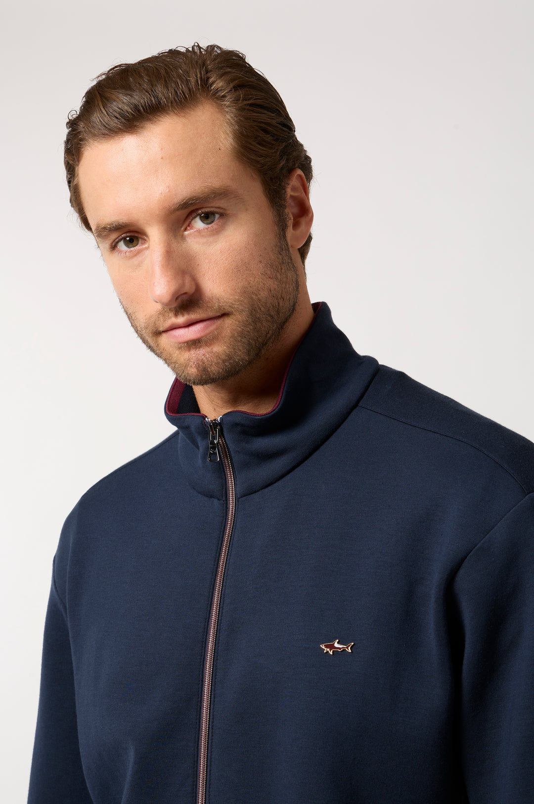 Paul &amp; Shark Supima® Cotton Fleece Full Zip | Navy