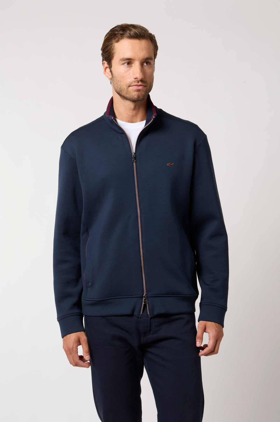 Paul &amp; Shark Supima® Cotton Fleece Full Zip | Navy