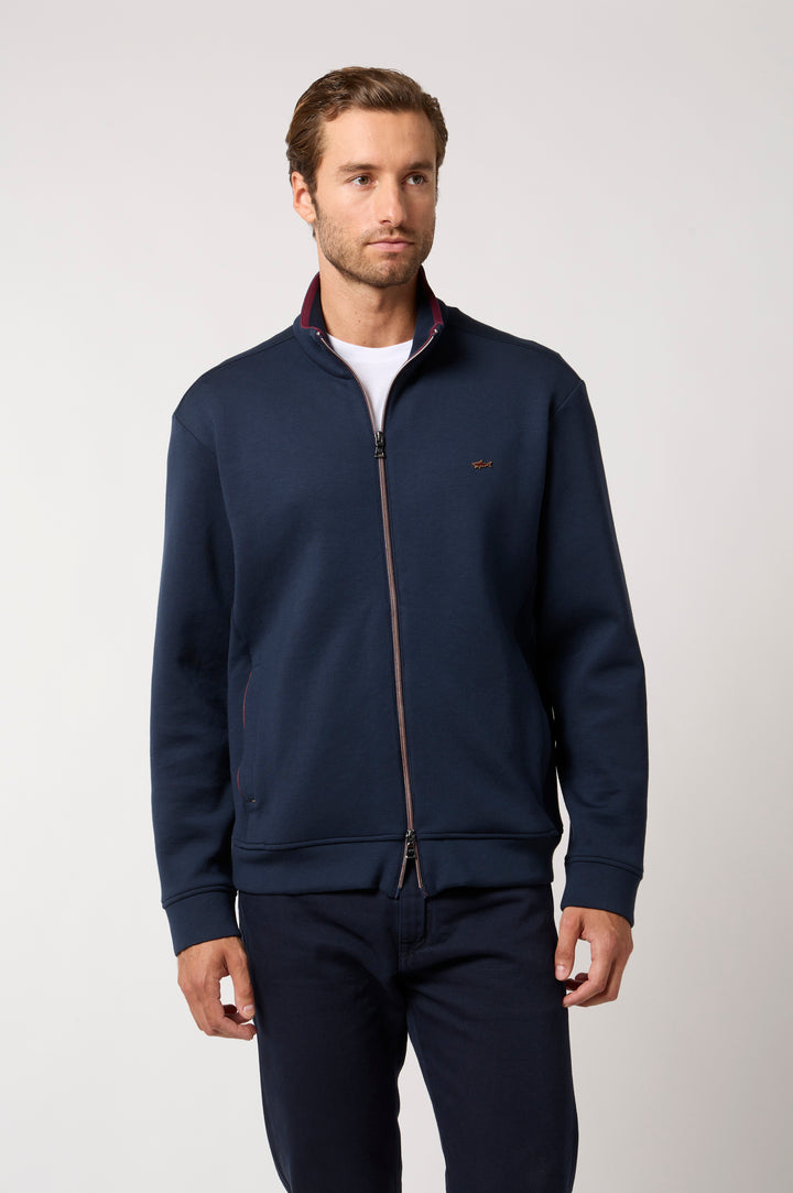 Paul &amp; Shark Supima® Cotton Fleece Full Zip | Navy