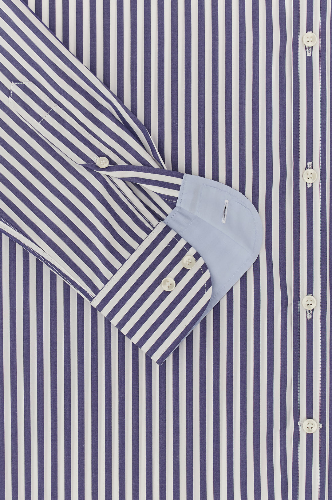 Paul &amp; Shark Gestreiftes Baumwollhemd mit Button-down-Kragen | Blau/Weiß