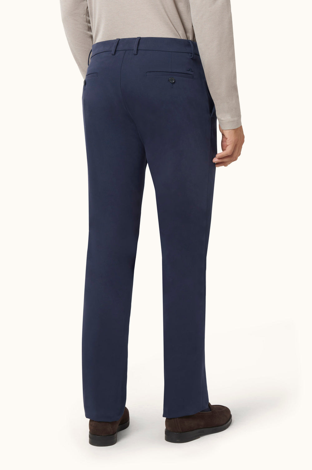 Paul & Shark Bellagio X-Soft chino trousers in navy, back view