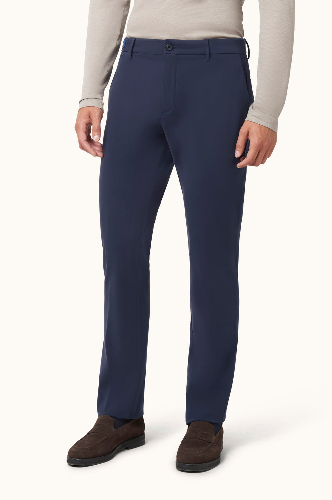 Paul & Shark Bellagio X-Soft chino trousers in navy, front view