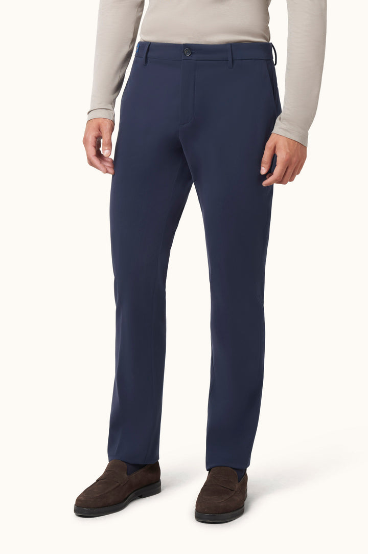 Paul &amp; Shark Bellagio X-Soft chino trousers in navy, front view