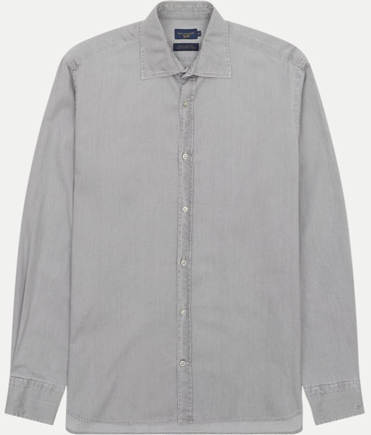 Paul & Shark Giza Cotton Xsoft Light Denim Shirt | Grey