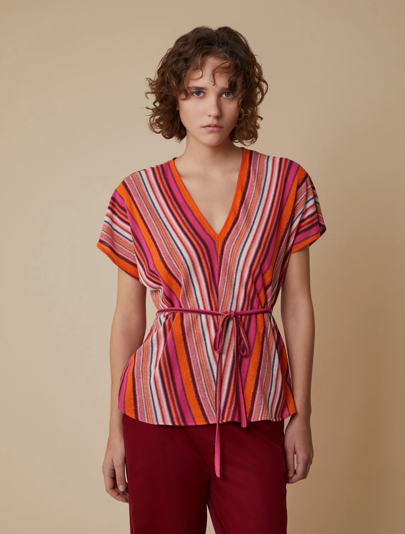 PennyBlack Striped Jersey Tunic | Fuchsia Multi