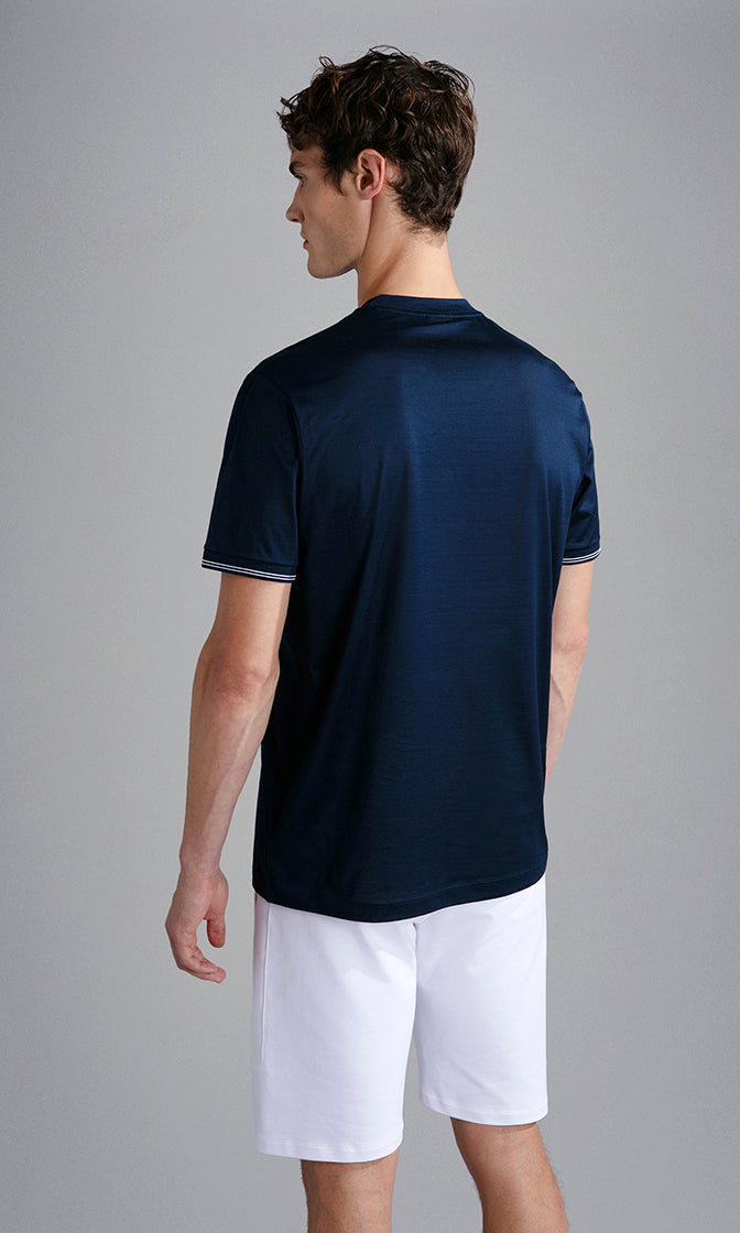 Paul & Shark Double Mercerised Jersey Cotton T-shirt | Navy