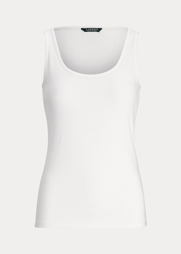 Lauren Ralph Lauren Sleeveless Cotton Top | White