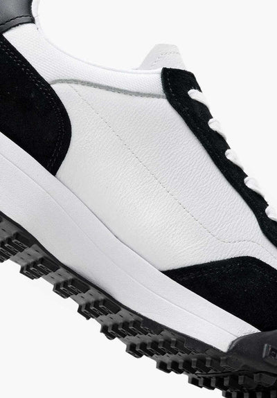 Ralph Lauren Leather and Suede Sneakers | Black/White