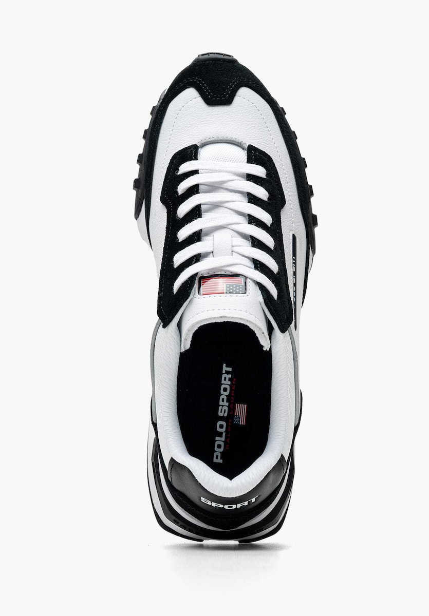 Ralph Lauren Leather and Suede Sneakers | Black/White