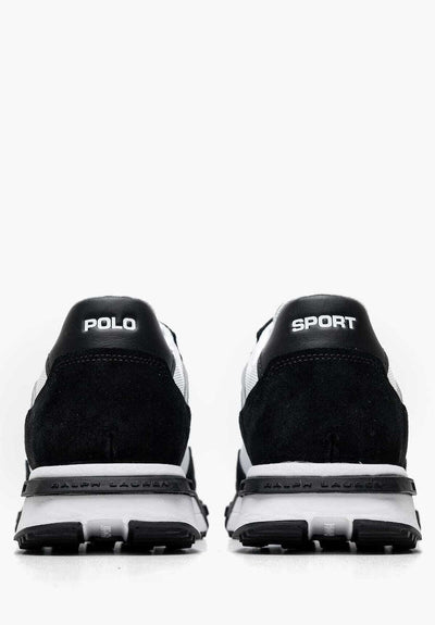 Ralph Lauren Leather and Suede Sneakers | Black/White