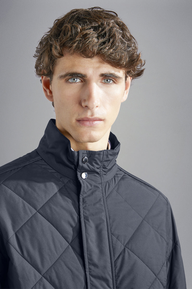Paul & Shark Save The Sea Quilted Jacket with Alcantara® | Navy