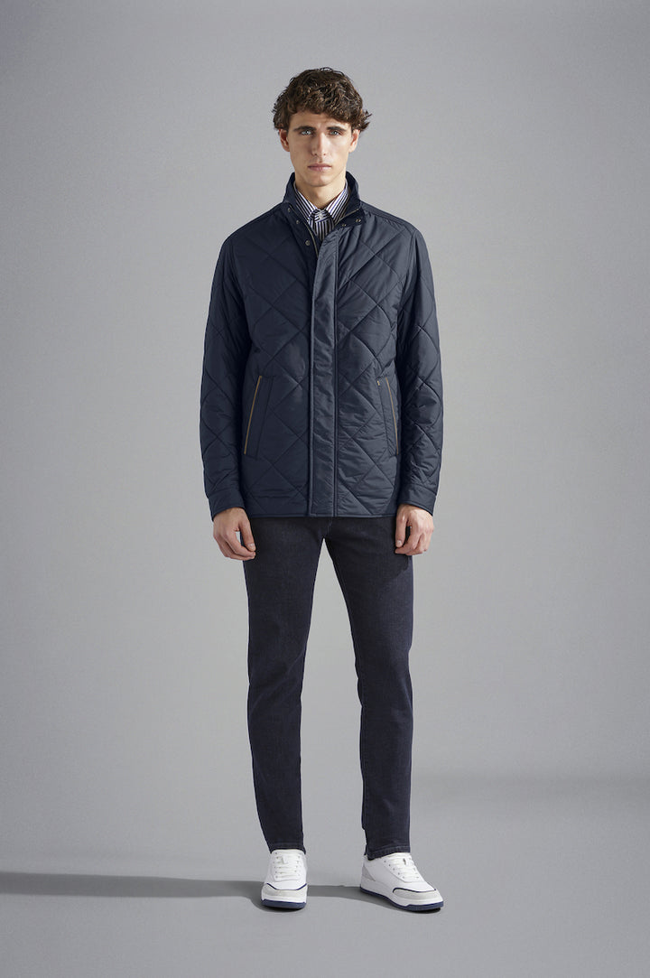 Paul & Shark Save The Sea Quilted Jacket with Alcantara® | Navy