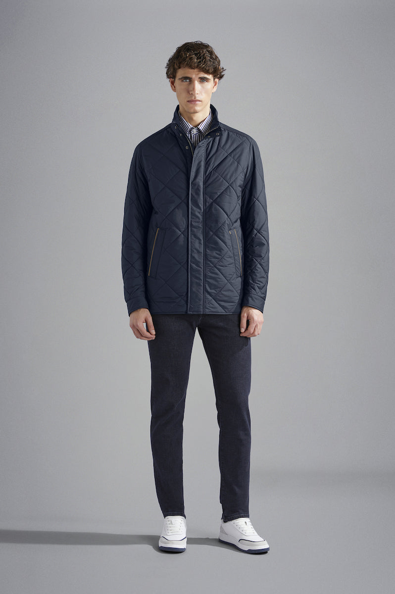 Paul & Shark Save The Sea Quilted Jacket with Alcantara® | Navy
