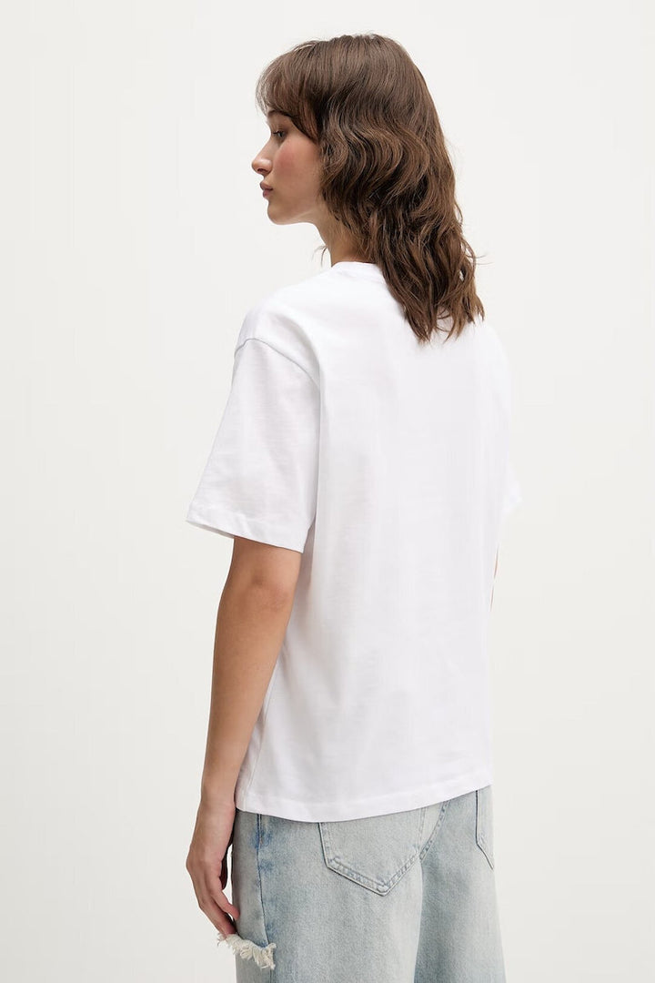 Karl Lagerfeld Regular Fit Floral Logo Women's T-shirt | White