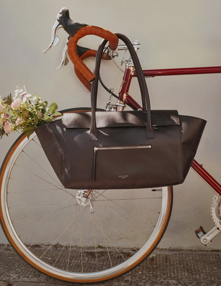 Ted Baker Toniie Casual Leather Large Tote Bag | Chocolate