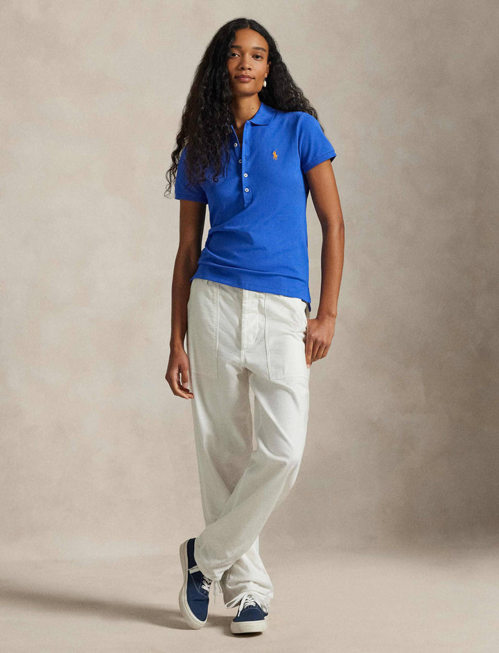 Ralph Lauren Slim Fit Stretch Women's Polo Shirt | Iris Blue