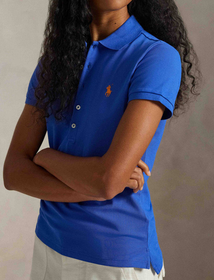 Ralph Lauren Slim Fit Stretch Women's Polo Shirt | Iris Blue