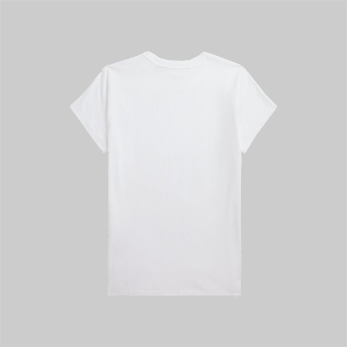 Ralph Lauren Βαμβακερό Τζέρσεϊ T-Shirt με Λαιμόκοψη | Λευκό