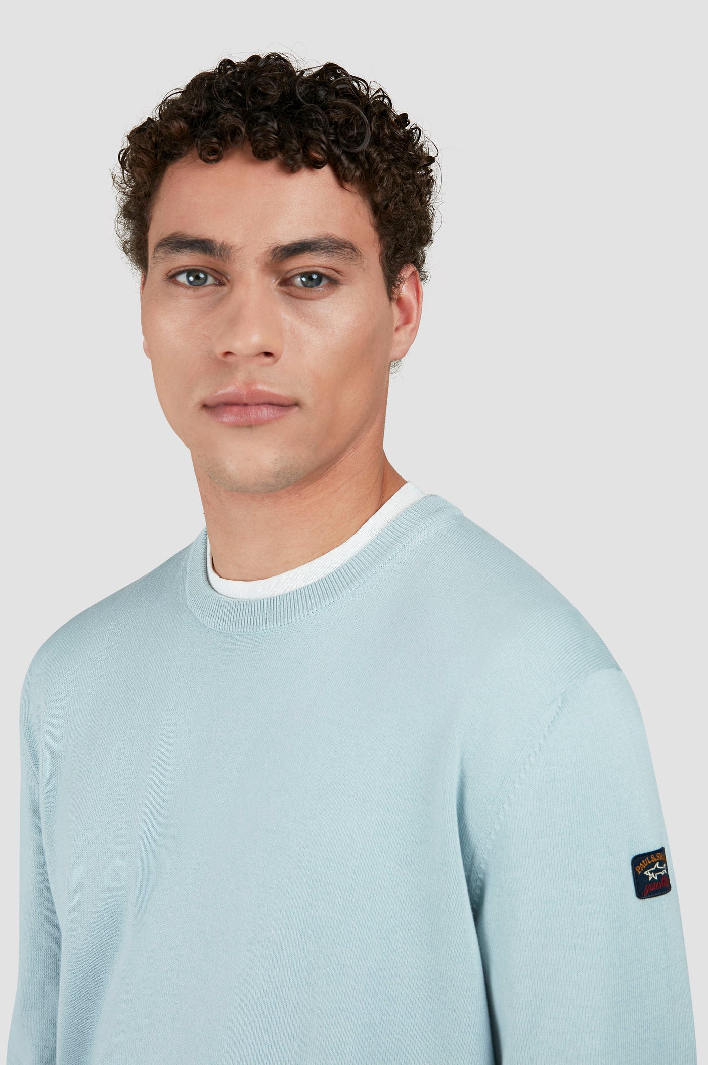 Paul & Shark Garment Dyed Pima Cotton Crewneck Sweater | Ether Blue