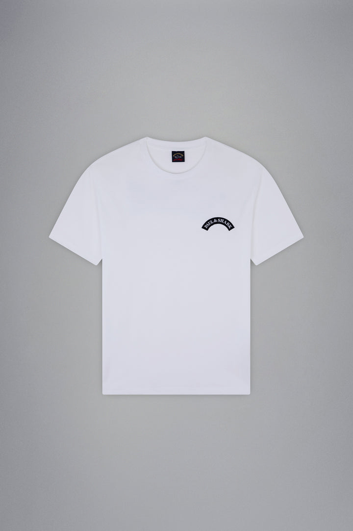 Paul & Shark T-Shirt με Καρχαρία και P&S Σήμα | Λευκό