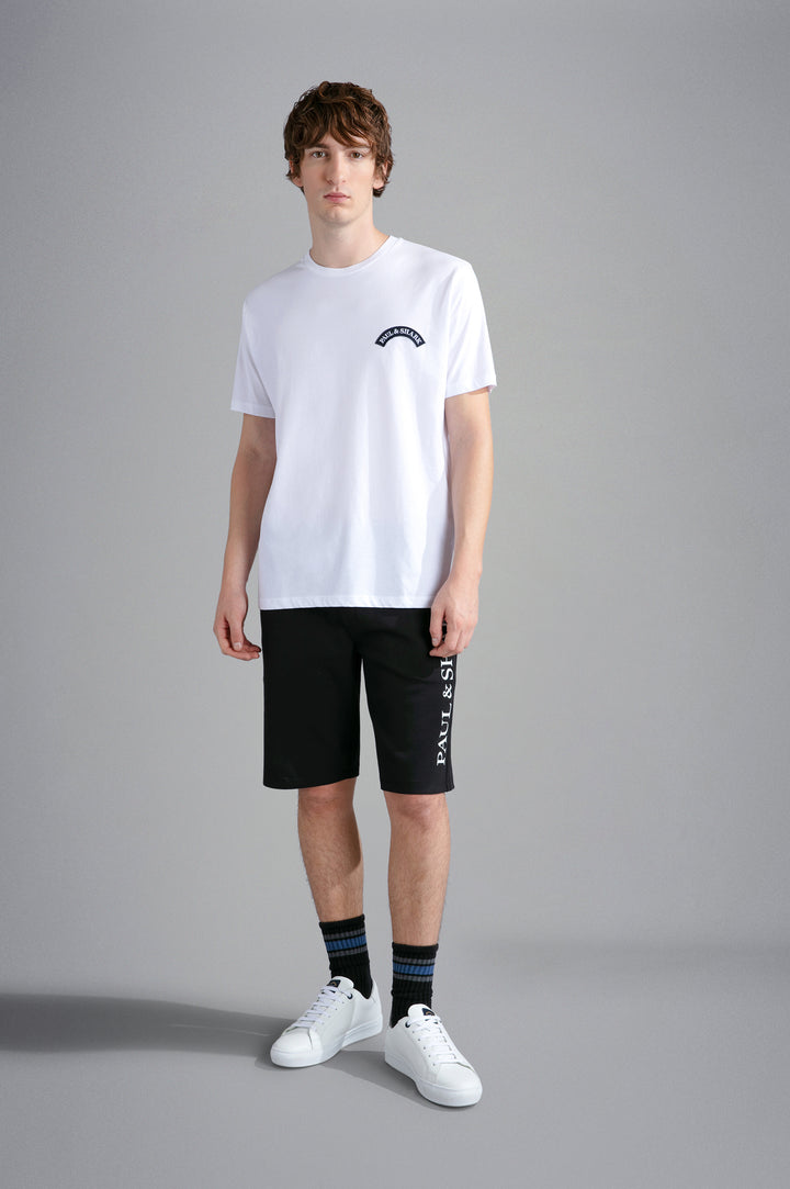 Paul & Shark T-Shirt με Καρχαρία και P&S Σήμα | Λευκό