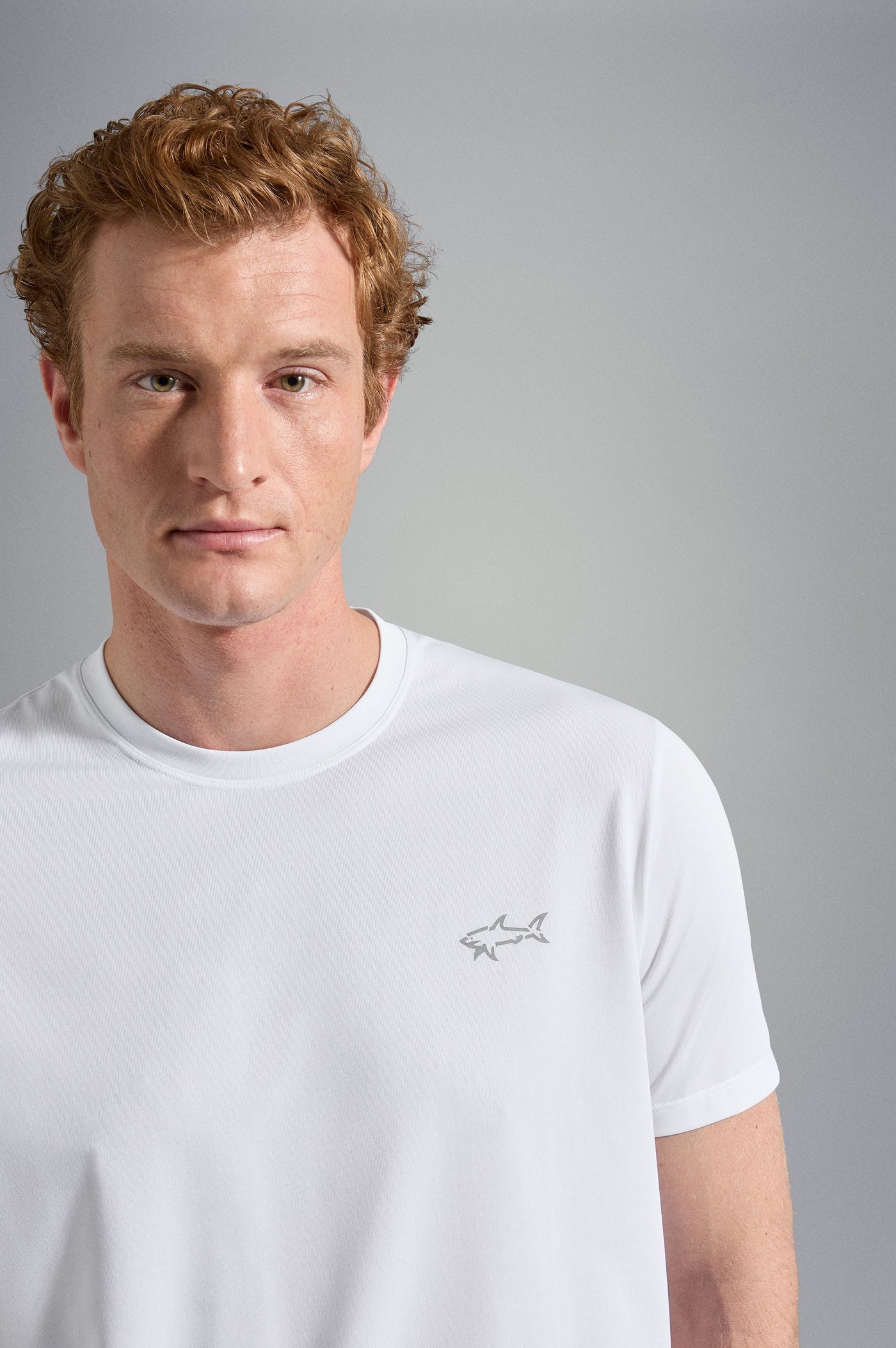 Paul & Shark Seaqual T-shirt με Ανακλαστικό Καρχαρία | Λευκό