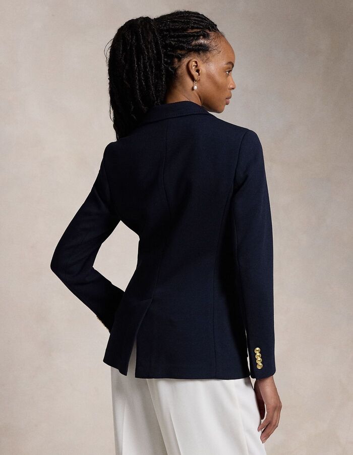 Ralph Lauren بليزر نسائي Double-Knit | Avenue Navy