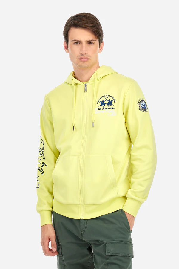La Martina Regular Fit Cotton French Terry Sweatshirt - Alejo | Canary Yellow