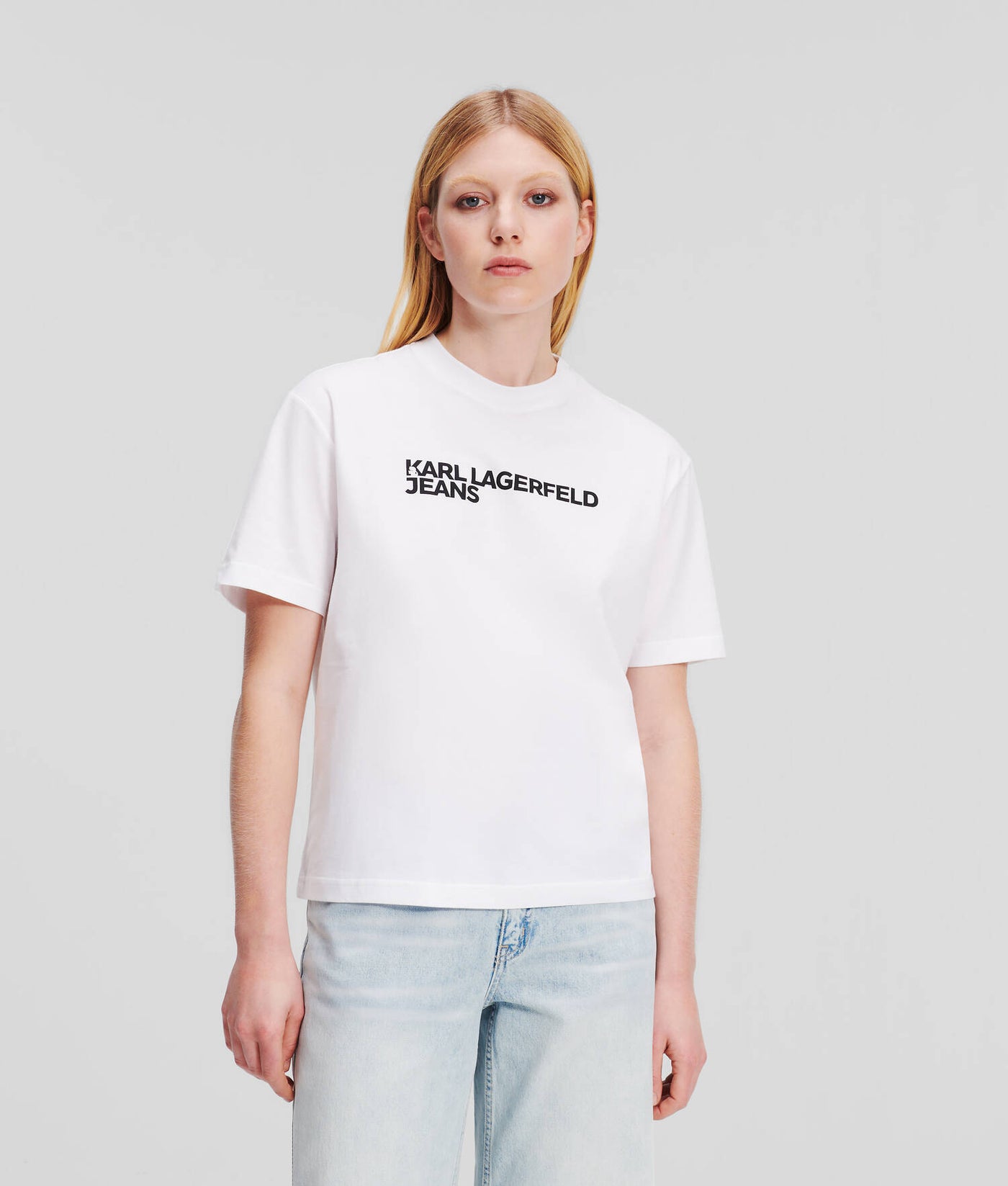 Karl Lagerfeld T-shirt Κανονικής Εφαρμογής με Λογότυπο | Λευκό