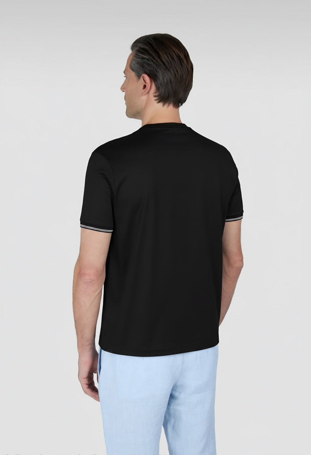 Paul &amp; Shark T-Shirt aus doppelt merzerisierter Jersey-Baumwolle mit Aufnäher | Schwarz