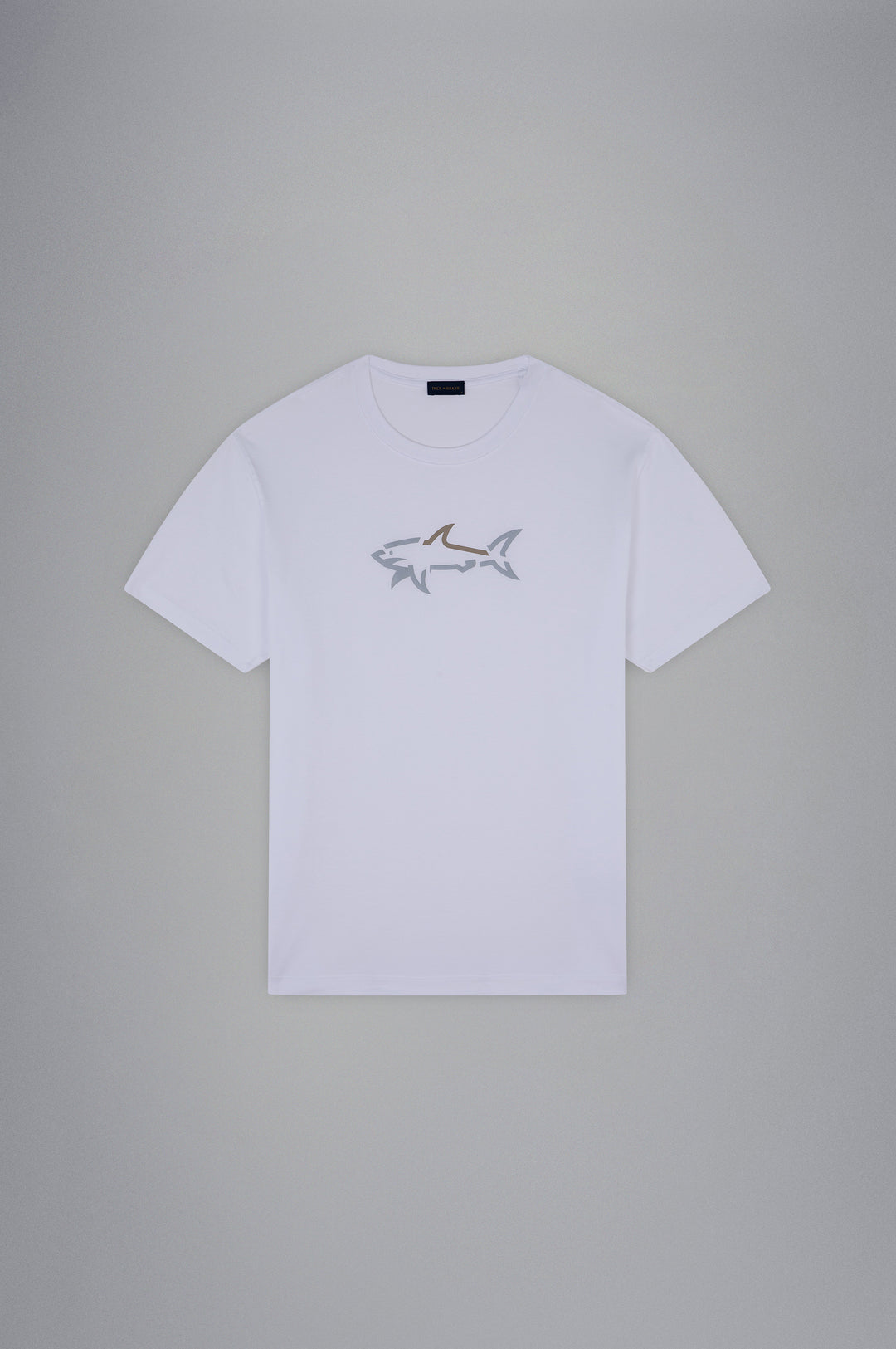 Paul & Shark Βαμβακερό T-shirt με Καρχαρία | Λευκό