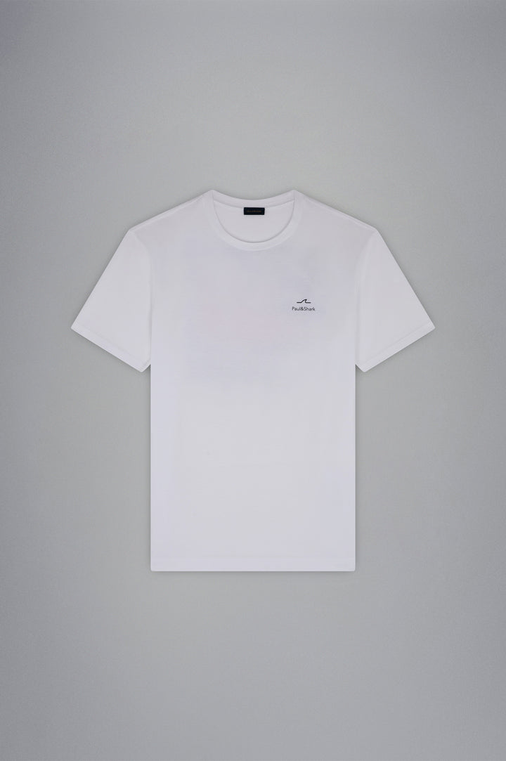 Paul & Shark Βαμβακερό T-shirt με Ιστιοπλοϊκό Τύπωμα | Λευκό