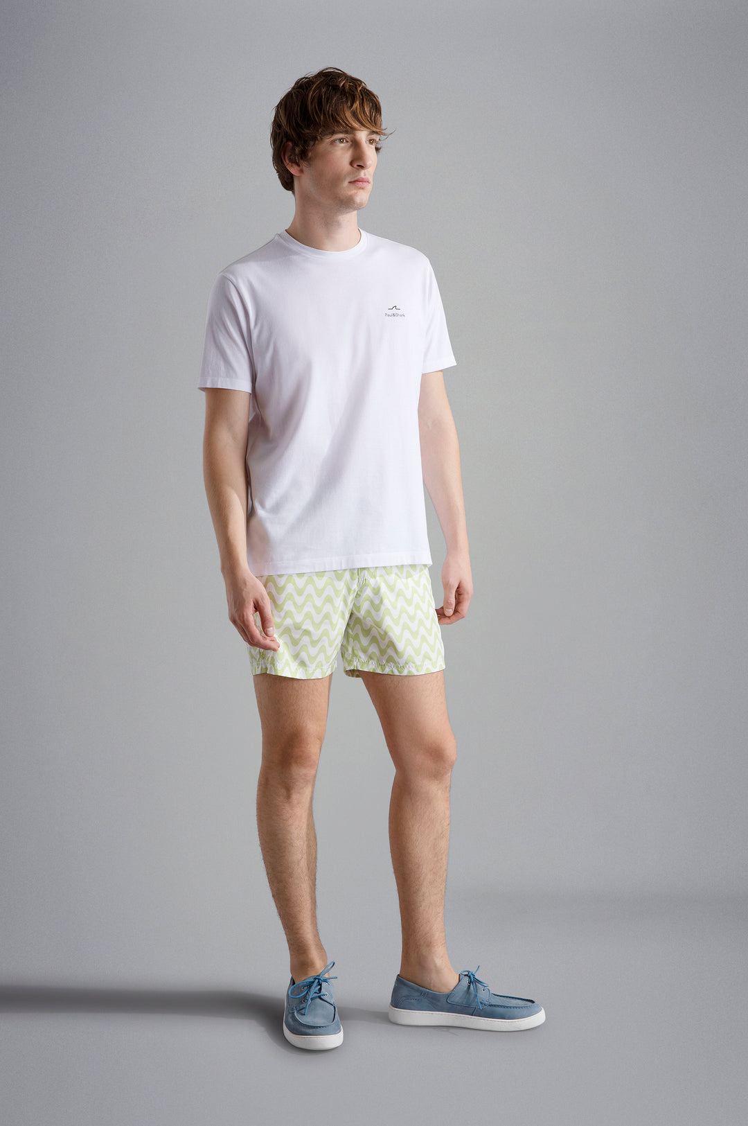 Paul & Shark Βαμβακερό T-shirt με Ιστιοπλοϊκό Τύπωμα | Λευκό