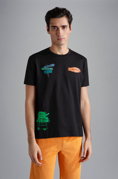 Paul & Shark T-shirt με Τύπωμα | Μαύρο