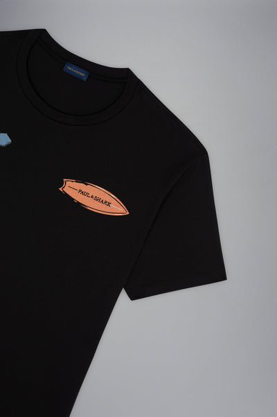 Paul & Shark T-shirt με Τύπωμα | Μαύρο