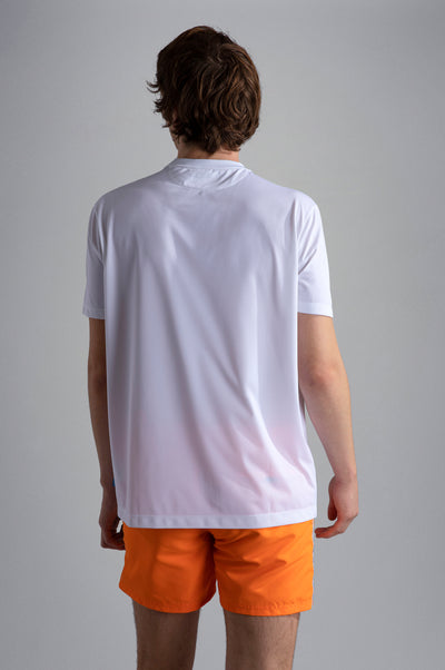 Paul & Shark Seaqual® Yarn T-shirt με Καρχαρία και Save the Sea Τύπωμα | Λευκό